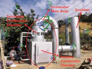 Dumansız 30 50 100 150 Kg atık yakma makinesi tıbbi atık yakıcısı atık yakma makinesi tıbbi yakma fiyatı - Product Image 6