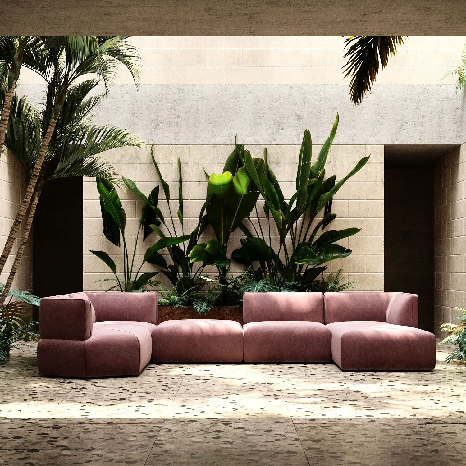 Set di divani esagonali imbottiti di moda divano componibile - Main Image