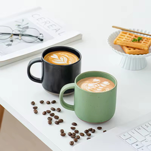 Low MOQ Custom Laser Carving Logo 360ml 12oz Nordic Style Pottery Mug Ceramic Tea Coffee Water <b>Cup</b> - Product Image 3