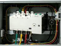 Commutateur de transfert automatique/biphasé CNXE PC-Class ATS 4P 100A 400V AC avec poignée manuelle pour armoire de commutation triphasée