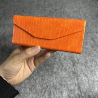 Étui à lunettes pliable en PU écologique, design crocodile, personnalisé avec logo, boîte d'emballage de luxe pour lunettes de soleil