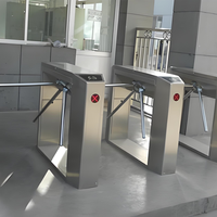 Gerbang Putar Tripod Tinggi Setinggi Pinggang, Penghalang Kontrol Akses Keamanan, Baja Anti Karat, Perlindungan IP65, Pengenal Wajah
