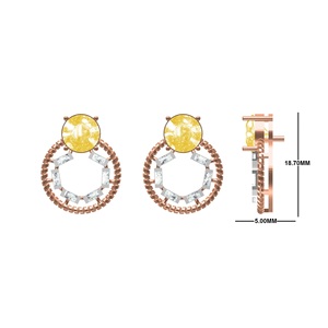 Pendientes de diamantes de laboratorio ético para mujer modernos 10K/14K/18K chapado en rodio de oro brillo suave cuidado de la tierra joyería consciente delicada - Product Image 6
