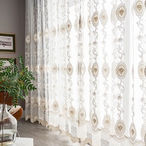 European style embroidered <strong>window</strong> sheer European style embroidered <strong>curtains</strong> Customized home bedroom living room <strong>bay</strong> sheer . - Product Image 5