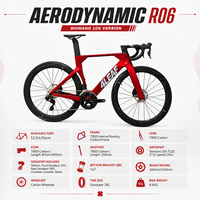 Vélo de course sur route en carbone, vélo complet avec jeu de roues en carbone pour commande en gros pour les concessionnaires