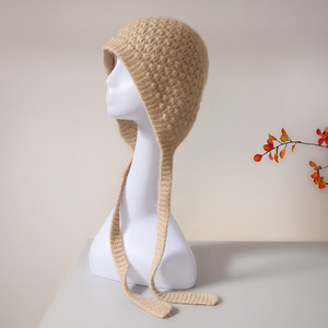 Custom <strong>Women</strong> Winter Inner Mongolian 100% Pure <strong>Cashmere</strong> <strong>Beanie</strong> Hats Fashion Casual Hand Knitted Girls Warm <strong>Cashmere</strong> <strong>Beanie</strong> Cap - Product Image 2