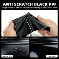 Film de protection PPF noir mat TPH métallisé en gros, film vinyle de protection de couleur pour voiture, film vinyle noir