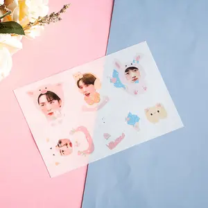 Customized cute carton pattern kiss cut sheet sticker promotional carton stickers