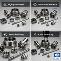 Pièces usinées CNC de précision sur mesure en acier inoxydable, services de perçage, tournage et fraisage, haute tolérance 0,005 mm, OEM ODM Métal