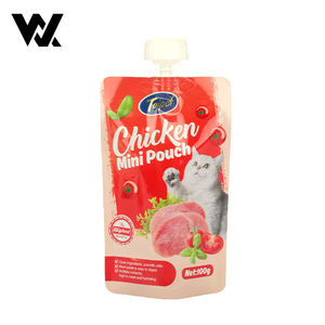 Impresión Personalizada de Alta Temperatura 121 ℃   Empaque Doypack con Boquilla para Alimentos Fluidos y Pastosos para Mascotas, con Tapa de Manzana - Product Image 2