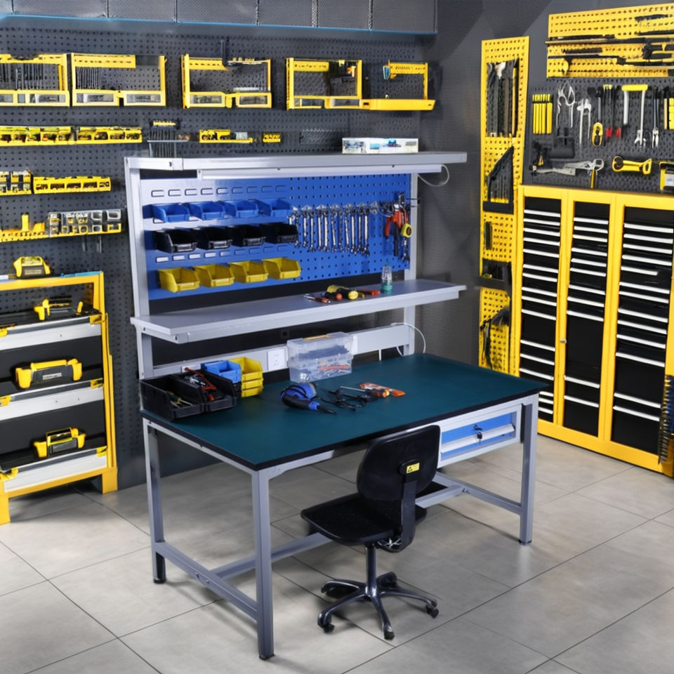 Computer Shop Workbench 2025Hight Quality Adjustable Anti-static Computer Repair Workbench with ...