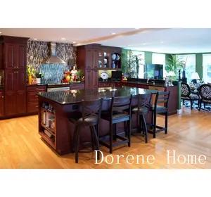 Dorene Cheery Wood Turkey Style Us Standard Solid Wood Kitchen Cabinets Soft Close Fair Price