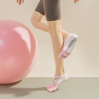 Chaussettes de yoga et de Pilates en coton respirant à lacets, antidérapantes, à bout renforcé, pour jeunes, couleurs dégradées, collection printemps, vente en gros