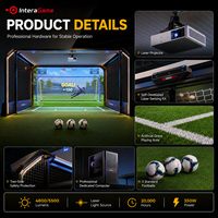 Equipo de Juego de Fútbol Interactivo con Proyector para 2 Jugadores, Personalizado, Comercial, Simulador de Fútbol Virtual para Interiores, para Parques Infantiles