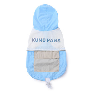 Ropa de protección solar para mascotas, chaqueta protectora UV transpirable con capucha para perros, ropa de verano para exteriores, color azul claro - Product Image 3