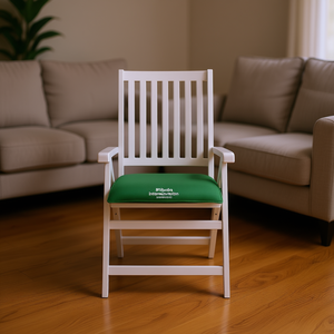 Cuscino per seduta in tessuto Oxford verde 15,7x15,7x2,8 con imbottitura in schiuma per un comfort elevato, per uso interno ed esterno - Product Image 2