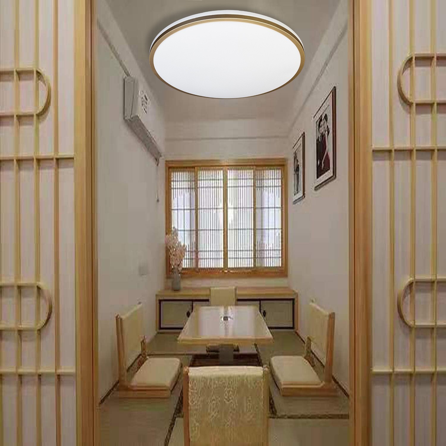 Worbest Modern Style LED Ceiling Lamp for Bedroom Living Room 11Inch 15W Damp Rated Guangdong Flush Mount Lighting