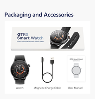 Montre connectée unisexe Starmax GRACE 2025, écran AMOLED, connectivité NFC, charge magnétique, bracelet en caoutchouc, étanche 3 ATM, compteur de pas