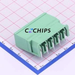 KF2EDGSR-7.62-5P Plug-in Terminal Block Bent Lead Through Hole,P=7.62mm Board-to-Board / Socket - Closed 1x5P 7.62mm Green - Product Image 2