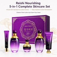 Ensemble de soins de la peau au champignon Reishi et au ginseng BISUTANG, acide hyaluronique, hydratation intense, anti-terne, kit nourrissant complet pour le visage, usage quotidien, OEM