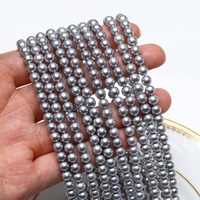 Collier de perles d'eau douce naturelles semi-traitées et teintes de 5 mm de diamètre, qualité supérieure, grade A, pour la décoration des ongles