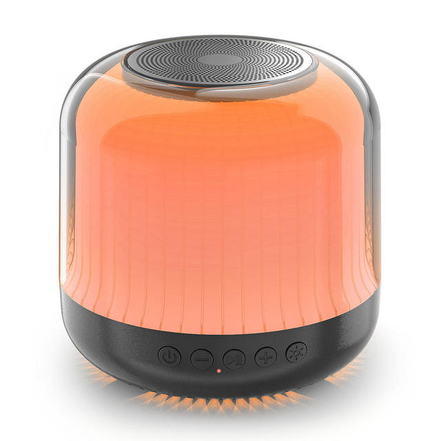 High Quality V5.3 Usb-c Rechargeable 5w Output Music Player RGB LED Lighting Household Transparent Stereo Audio Speaker