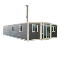 Maisons conteneurs pratiques 3 pièces, maisons extensibles 20ft 30ft 40ft, maison modulaire mobile pour la vie en extérieur