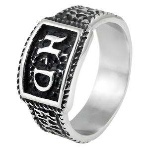 Bague en acier inoxydable pour homme yunnique, design géométrique, style rétro punk, bijoux tendance, cadeau prêt à être expédié - Product Image 5