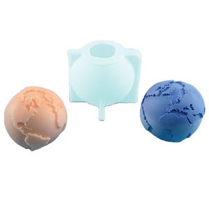Moules à bougie en forme de Globe 3D, moule en résine époxy pour la fabrication de savon au sel de bain, décoration de la maison, moule en Silicone, <span class=keywords><strong>bombe</strong></span> de bain - Product Image 1