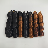 Extensions de cheveux synthétiques bouclés à la française de 150g, fibres haute température, ondulations lâches et spirales rebondissantes, pour tresses au crochet, pour femmes et filles
