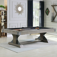 Table de billard classique d'intérieur de qualité supérieure, pleine grandeur, avec plateau en ardoise sculpté, en bois massif, styles anciens personnalisés