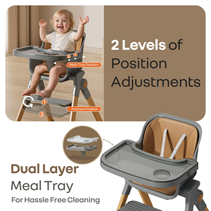 Stylish Modern Solid Wood Baby High <b>Chair</b> with Foldable Design for Home Use Living Room & Kitchen 6 Months to 300 Lb - Product Image 5