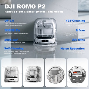 หุ่นยนต์ดูดฝุ่น DJI ROMO P2 AI แรงดูดสูงสุดในโลก 36000Pa |   ขาตั้งกลไกแบบปรับได้ 8.5 ซม. สำหรับข้ามสิ่งกีดขวาง รุ่นดั้งเดิม - Product Image 4
