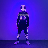 Costume de Cosplay rechargeable à couleur changeante prix usine OEM vêtements de robot LED pour fête en boîte de nuit