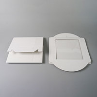 Boîte à gâteau carrée personnalisable avec poignée, en papier enduit de cire imperméable avec impression dorée, design robuste