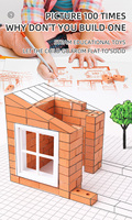 Maison de jardin Autres jouets éducatifs pour enfants Ciment 100PCS Kit de construction de maison DIY avec mini briques