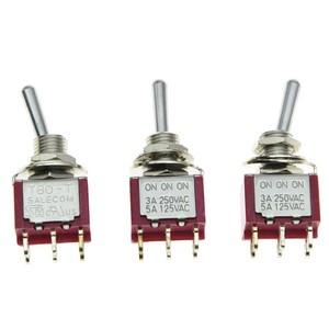 <span class=keywords><strong>Interrupteur</strong></span> <span class=keywords><strong>à</strong></span> <span class=keywords><strong>bascule</strong></span> miniature 6 broches 3 positions marche-marche-marche T80-T, <span class=keywords><strong>petit</strong></span> <span class=keywords><strong>interrupteur</strong></span> <span class=keywords><strong>à</strong></span> <span class=keywords><strong>bascule</strong></span> - Product Image 1