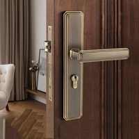 Serrure de porte intérieure moderne et minimaliste en laiton pour chambre à coucher, poignée de porte magnétique silencieuse pour porte en bois, installation facile – Fournisseur d'usine