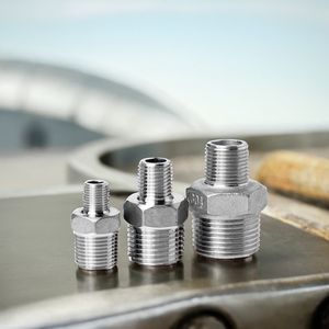 Raccord réducteur en acier inoxydable 304, épaissi, double filetage mâle, droit, raccord interne, conduites mâles - Product Image 3