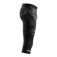 Shorts de compression 3/4 pour hommes, coupe asymétrique, anti-transpiration, anti-frottement, pour le basketball et l'entraînement en salle de sport
