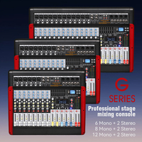 CHXYKOM G10-DX Mixeur audio professionnel avec effets DSP, lecteur MP3, égaliseur 7 bandes, pour scène, karaoké, église, sonorisation en direct, communication filaire