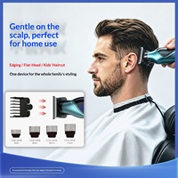 Nouvel ensemble de tondeuse à cheveux électrique domestique transfrontalier en acier inoxydable à lame oscillante, incluant tondeuse et rasoir