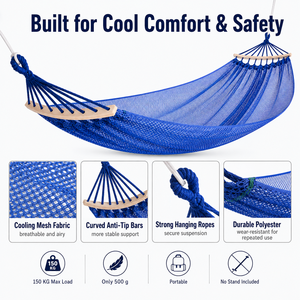 <span class=keywords><strong>Hamaca</strong></span> de Viaje para 1-2 Personas, con Barra Curva Anti-Vuelco, Malla Transpirable de Poliéster, para Exteriores - Product Image 3