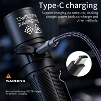 Pocket edc mini lampe de poche 800Lumens lampes de poche compactes et lumineuses avec interrupteur arrière magnétique