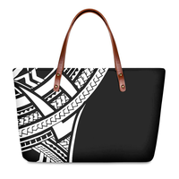 Sacs fourre-tout d'épaule légers et imperméables pour femmes, motif tribal polynésien Elei, personnalisables, durables, pour voyages en extérieur – Prix usine