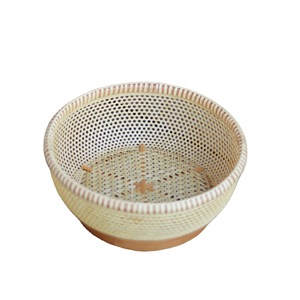 Handmade <b>Bamboo</b> <b>Basket</b> Round Storage <b>Basket</b> For Living Room Tea Fruit Snack Organizing Household Decorative Woven <b>Basket</b> - Product Image 5