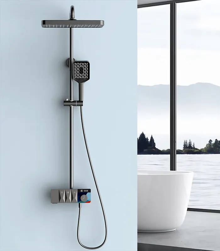 Kiểm soát nước TAP nhiệt độ tự động tắm Mixer hệ thống kỹ thuật số Đàn Piano phòng tắm vòi sen Set