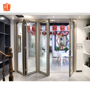 نظام طي ثنائي من الألومنيوم الأسود المعاصر للفيلا أو منزل الشاطئ - Product Image 5