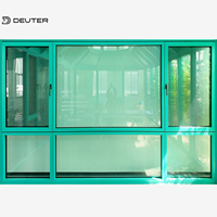 Ventanas Corredizas y Abatibles de Aluminio con Aislamiento Térmico, Doble/Triple Vidrio, Ahorro de Energía, Pantalla de Seguridad, Color Personalizado, Precio Directo de Fábrica