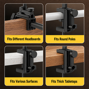 Adjustable Aluminum Tablet Stand Foldable Rotatable Desktop Clamp Holder for Office Bed <b>Desk</b> Use - Product Image 6